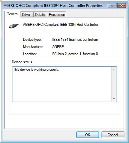 ieee 1394 host controller driver windows 10